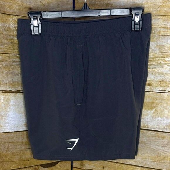 GYMSHARK ARRIVAL SLIM IN SILHOUETTE GRAY ATHLETIC ACTIVEWEAR TRAINING GYM SHORTS - Picture 3 of 3